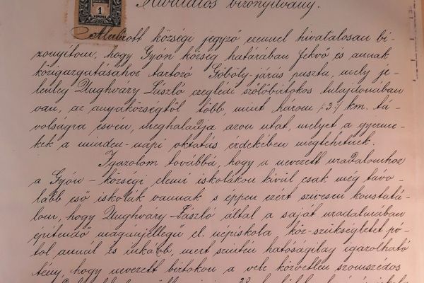 Unghváry László gyóni magániskolája