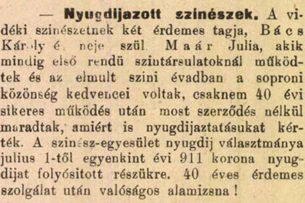 Ifjabb martonfalvi Bács Károly (1849-1903) színész, rendező életútjának dabasi vonatkozásai