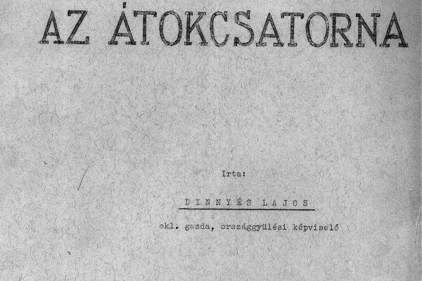 Dinnyés Lajos: Az Átokcsatorna című munkája