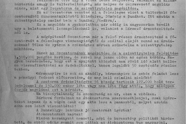 Dinnyés Lajos: Az Átokcsatorna című munkája