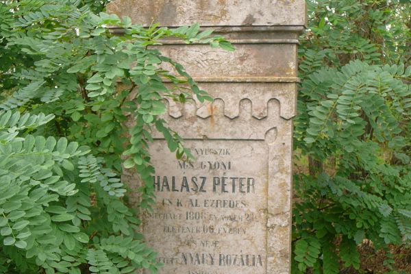 A Halász család síremlékei a gyóni köztemetőben