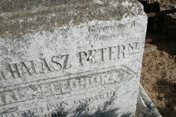A Halász család síremlékei a gyóni köztemetőben