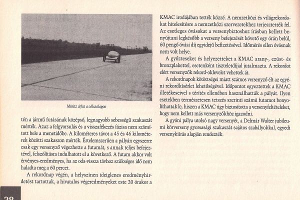 Cyclecar világrekordok a Gyóni Betonon