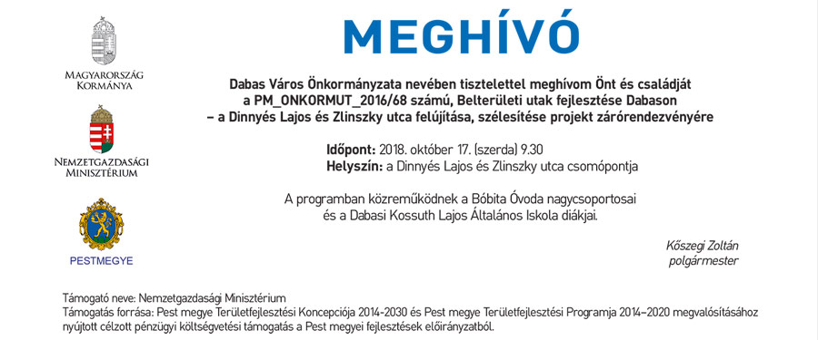 Meghívó projekt zárórendezvényére