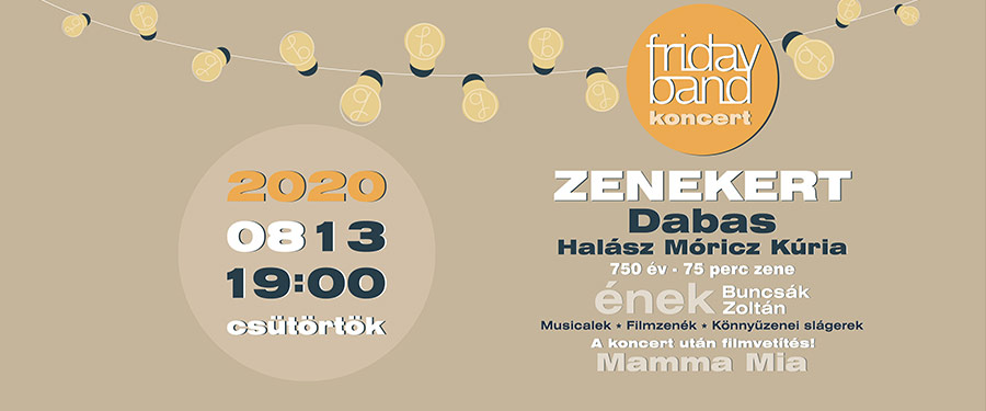 ZENEKERT a Halász Móricz-kúria parkjában