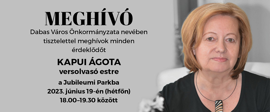 Kapui Ágotára emlékezünk a Jubileumi Parkban