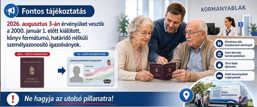 Segítsünk idős hozzátartozóinknak az okmánycserében!