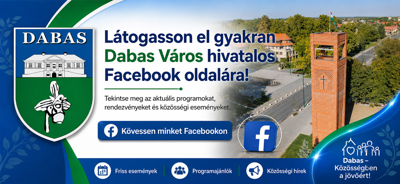 Dabas Város Facebook oldala