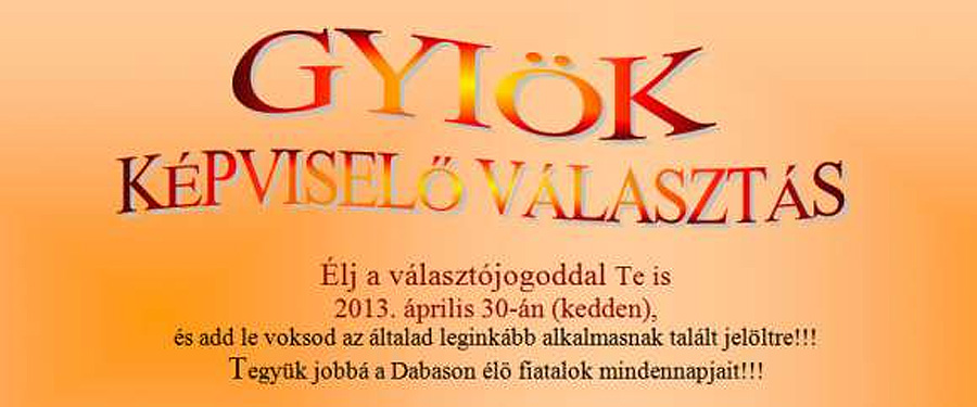 GYIÖK KÉPVISELŐ VÁLASZTÁS