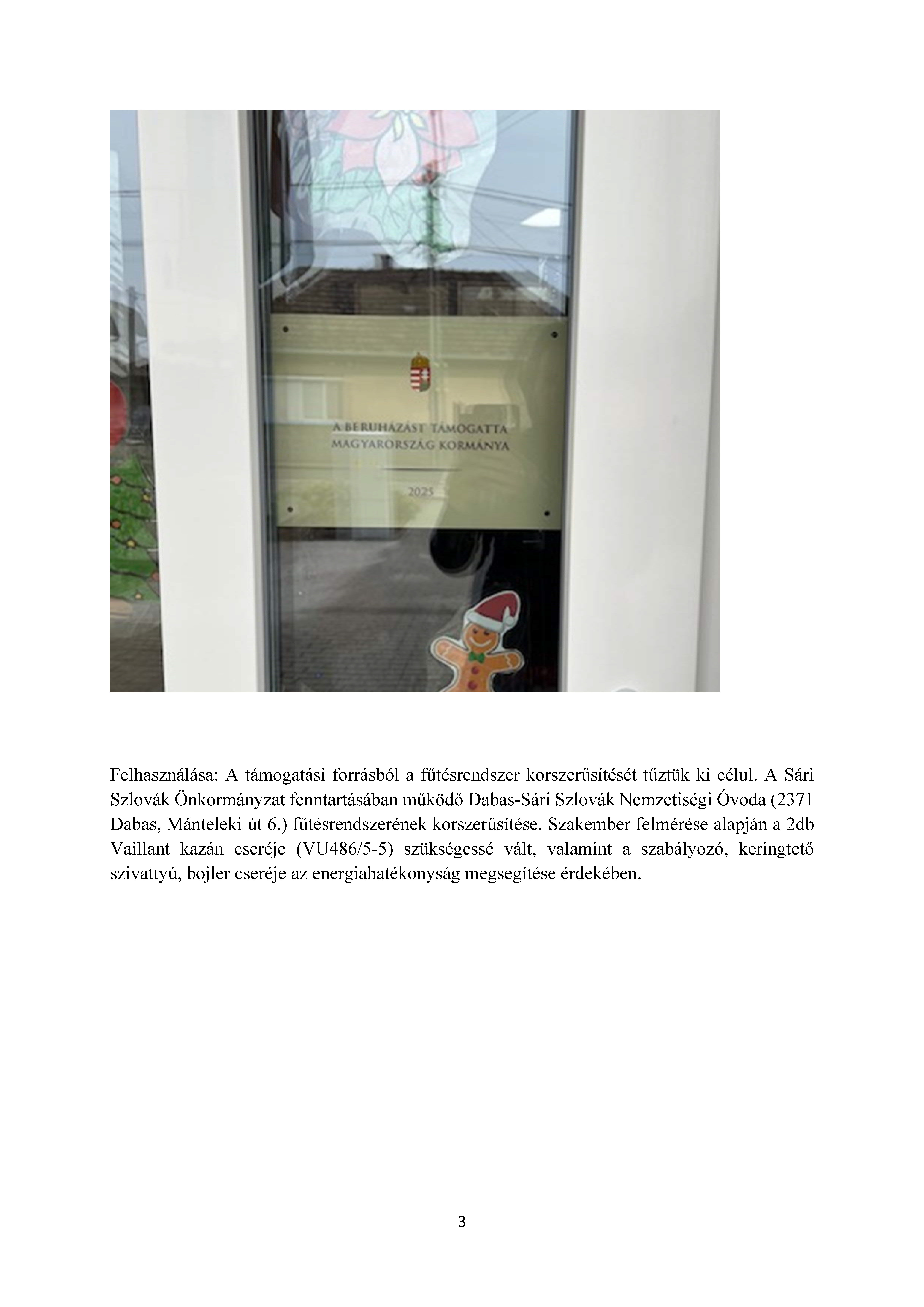 Pályázati beszámoló 2025.