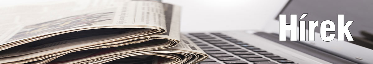 Híranyagok oldal header képe, ami illusztráció a tartalomhoz és egy laptopra tett újságokat mutat.