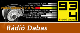 Rádió Dabas oldalának megnyitása nyomógomb