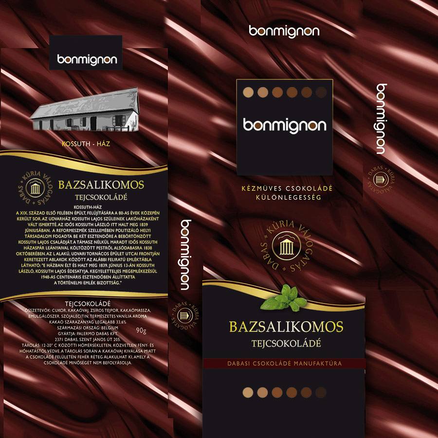 Bazsalikomos tejcsokoládé