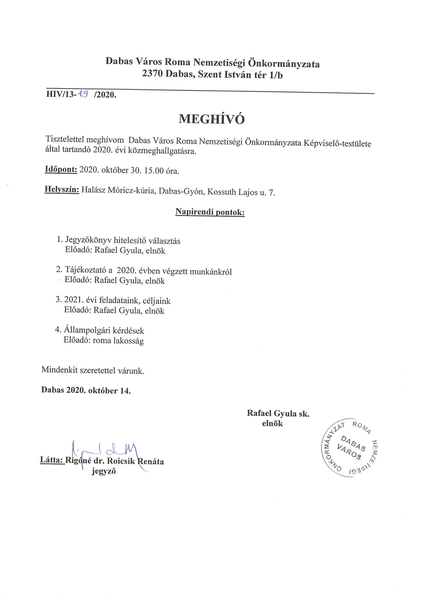 DVRNO kozmeghalgatas meghivo